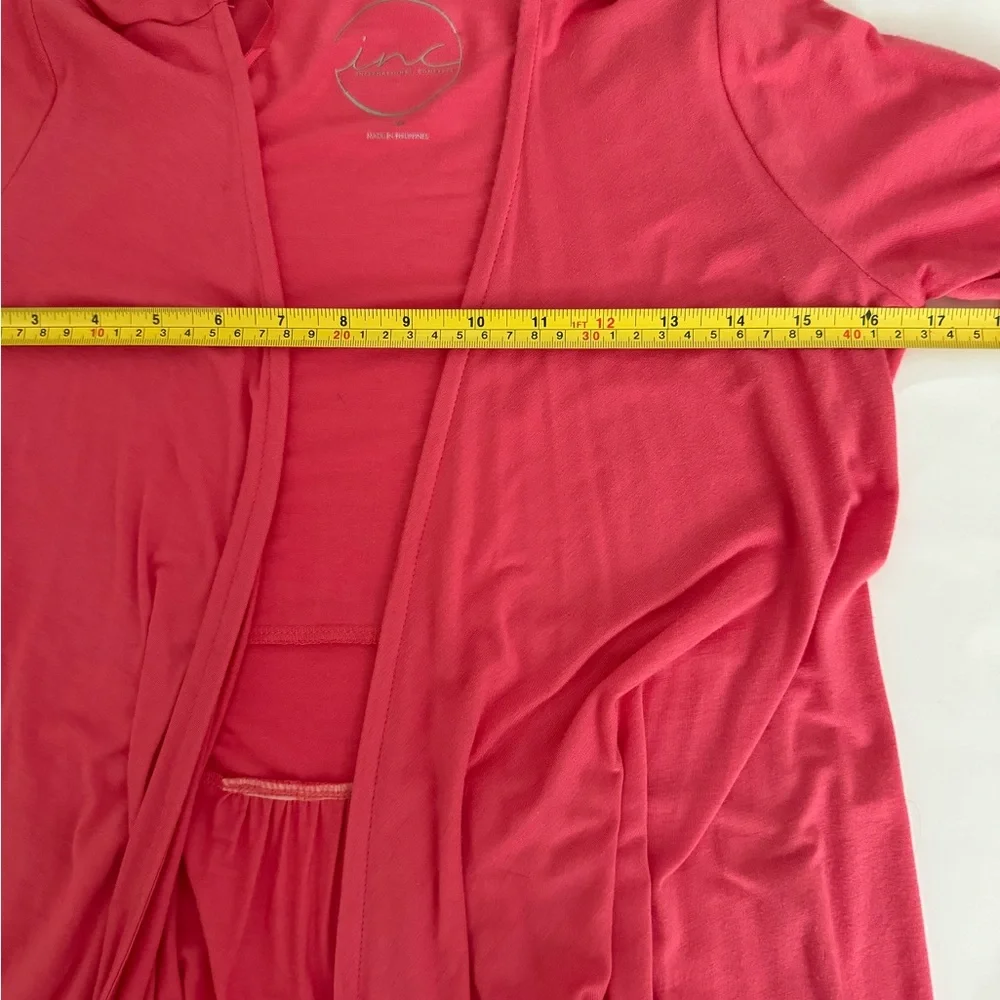 INC coral open cardigan